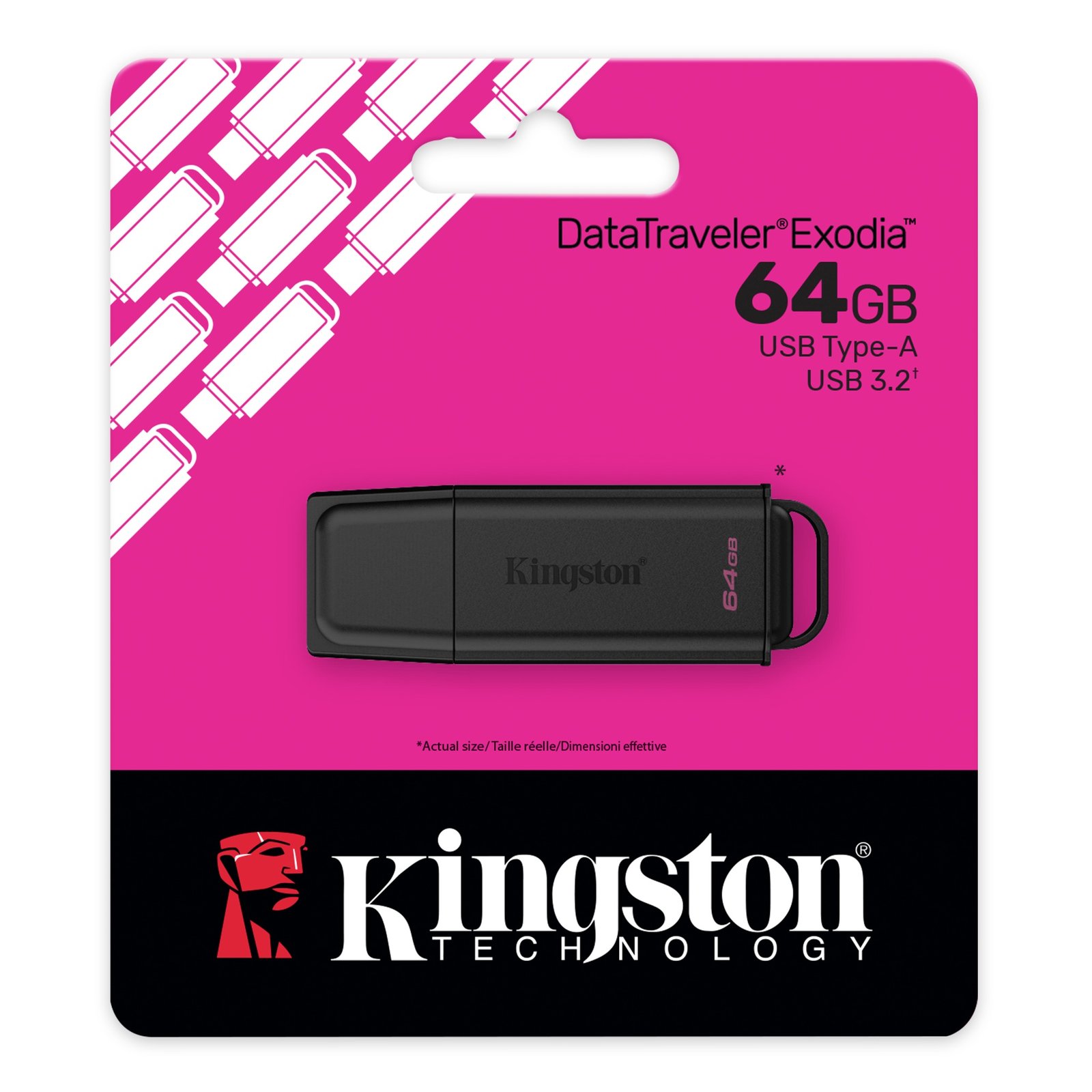 PEN DRIVE  64 GB USB USB 3.2 GEN 1 EXODIA KINSTON
NÚMERO DE PARTE: DTXG2/64GB